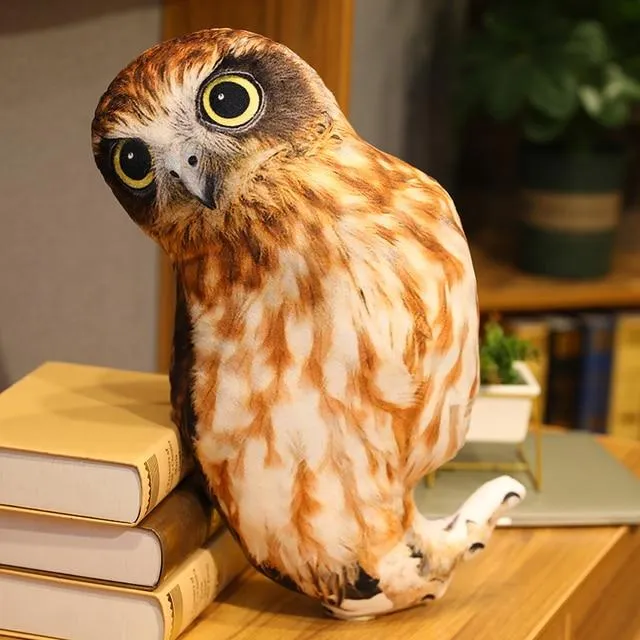 1pc 50cm Simulation Plush Owl Sleeping Pillows Soft Stuffed Animals Eagle Cushion Sofa Decor Cartoon Bird Toys For Kids Gift