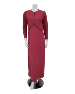 AC-070C Grapefruit Rope Design Cotton Coverall Nursing Nightgown