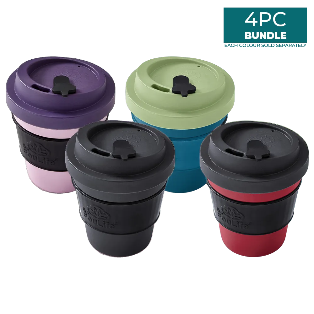 All Natural 350ml Coffee Cup 4PCs Bundle