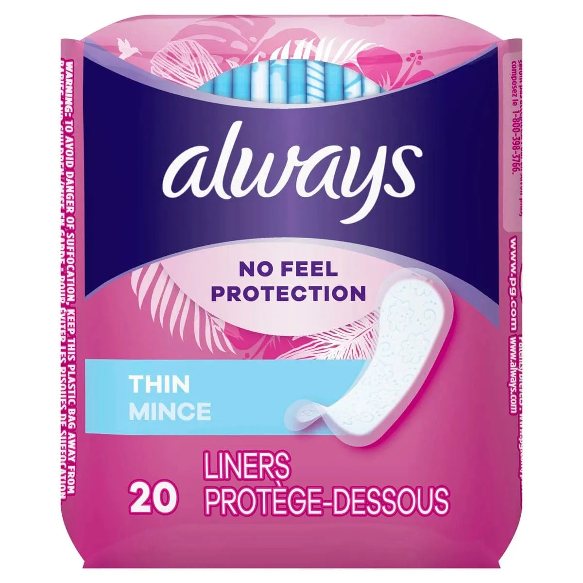 ALWAYS PANTY LINERS BREATHABLE SCENTED 20CT - APLBS20