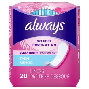 ALWAYS PANTY LINERS BREATHABLE SCENTED 20CT - APLBS20
