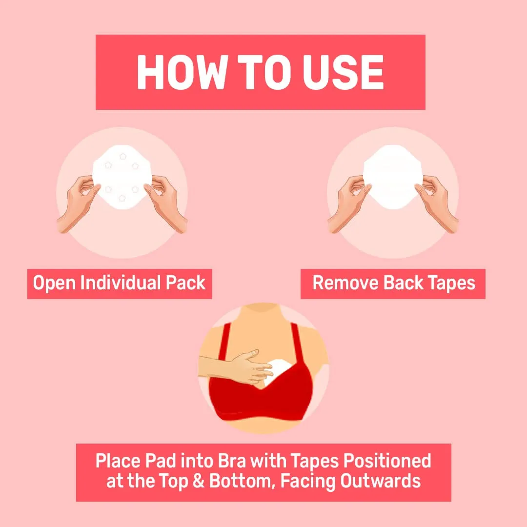 andMe Disposable Breast Pads For Feeding Mothers - 42 pieces | Premium Ultra Thin Breathable Fabric | Soft Inner Lining For Enhanced Comfort | Invisible Fit | Super Absorbent | Waterproof with Overnight Leak Protection