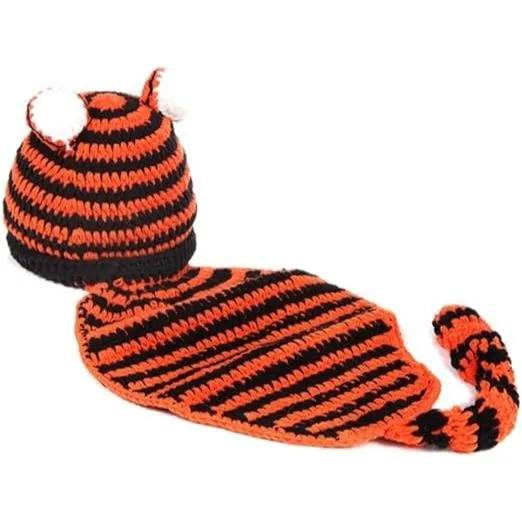 Babymoon Baby Tiger Theme | Baby Photography Props | Costume | Baby Gift set | Black-Orange