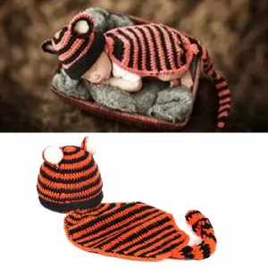Babymoon Baby Tiger Theme | Baby Photography Props | Costume | Baby Gift set | Black-Orange