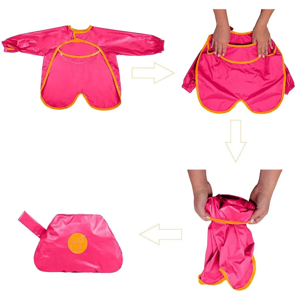 B.Box Smock Bib- Strawberry Shake Pink Orange