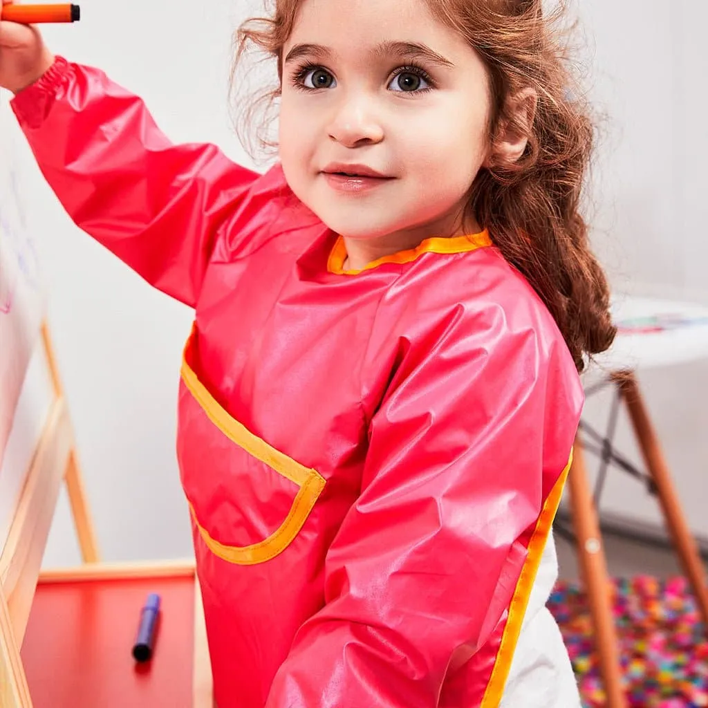 B.Box Smock Bib- Strawberry Shake Pink Orange