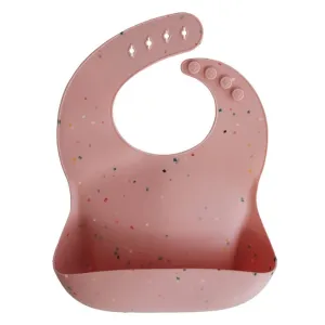 Bib - Silicone - Powder Pink Confetti