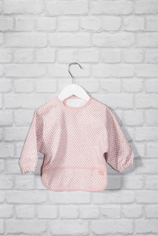 Bib Waterproof with Sleeves Snake Pale Pink