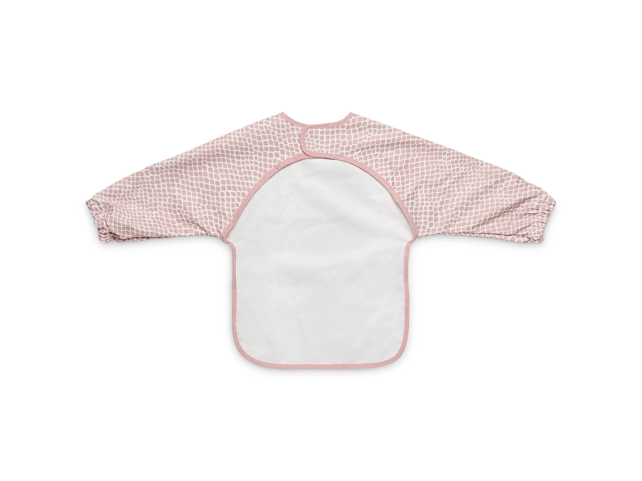 Bib Waterproof with Sleeves Snake Pale Pink