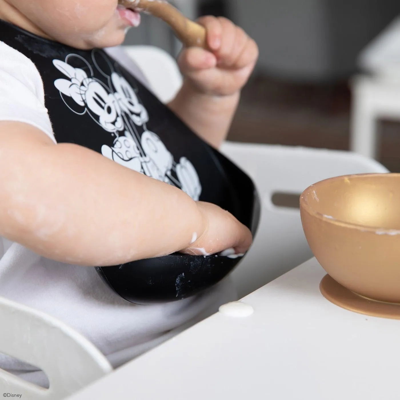 Bumkins Silicone Bibs - Mickey   Minnie Love