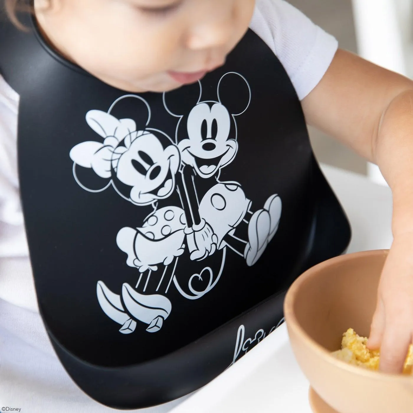 Bumkins Silicone Bibs - Mickey   Minnie Love