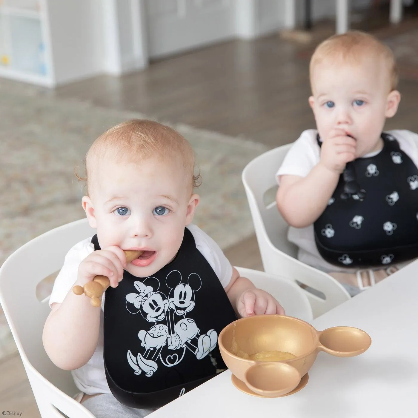 Bumkins Silicone Bibs - Mickey   Minnie Love