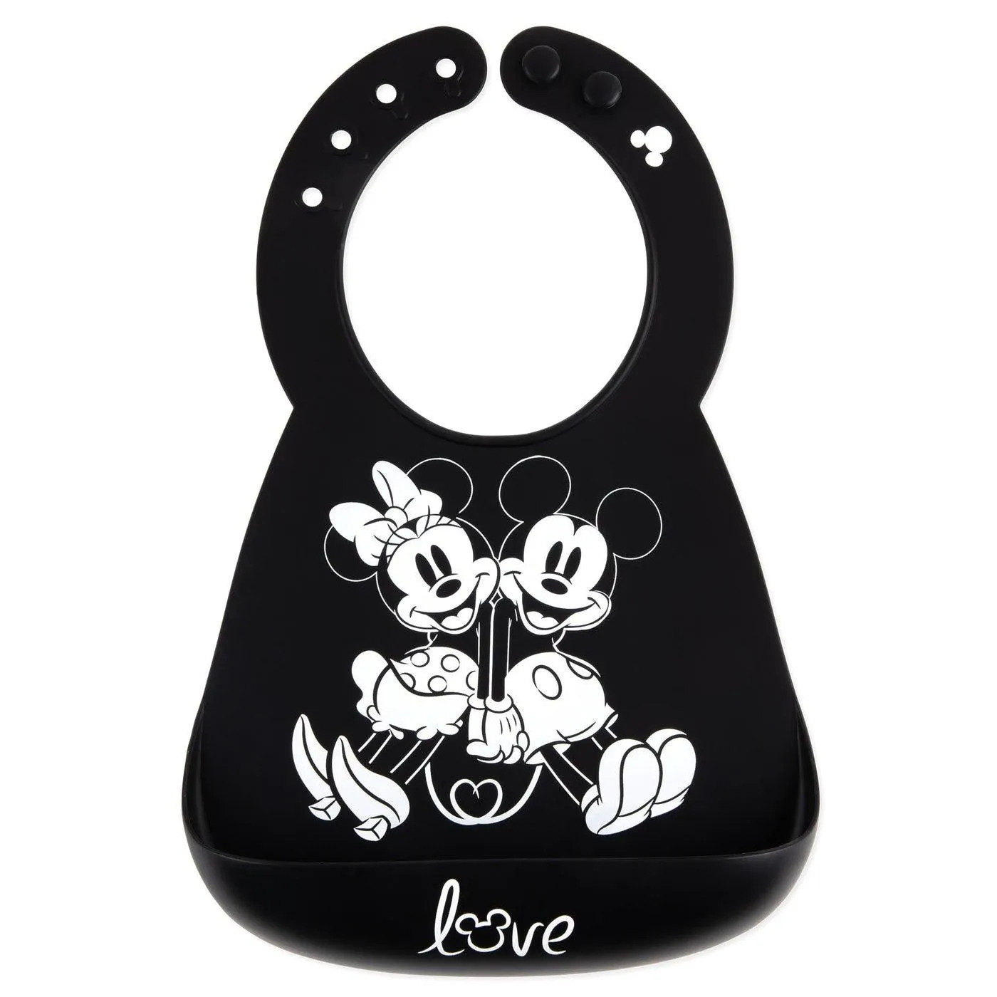 Bumkins Silicone Bibs - Mickey   Minnie Love