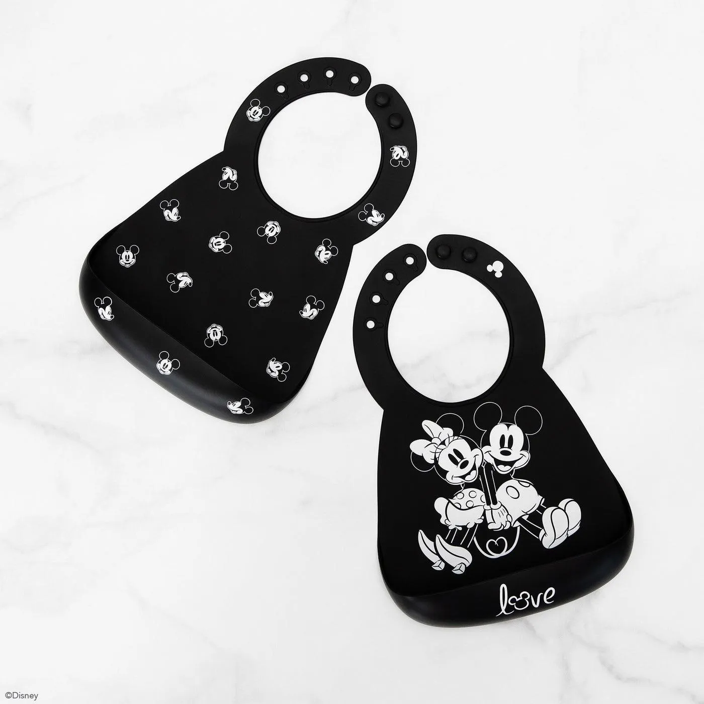 Bumkins Silicone Bibs - Mickey   Minnie Love