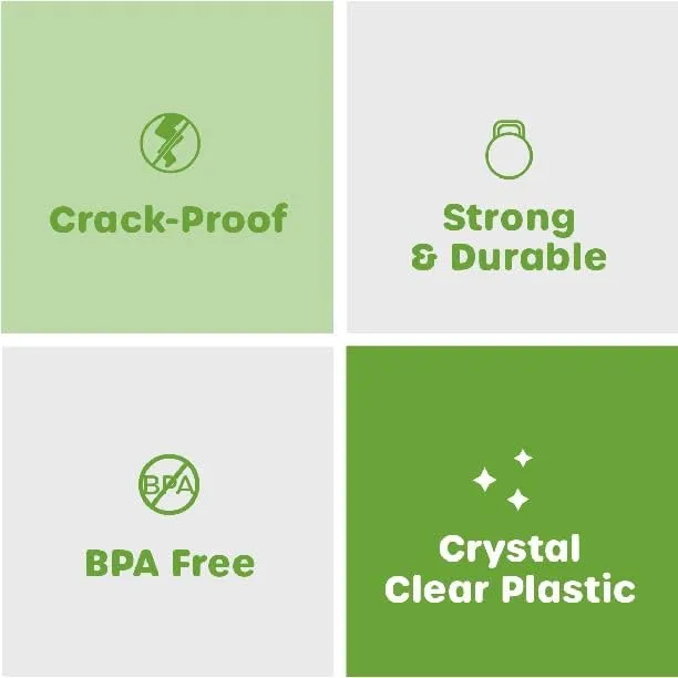 [Case of 1000] 10 oz. Clear PET Plastic Cold Cups