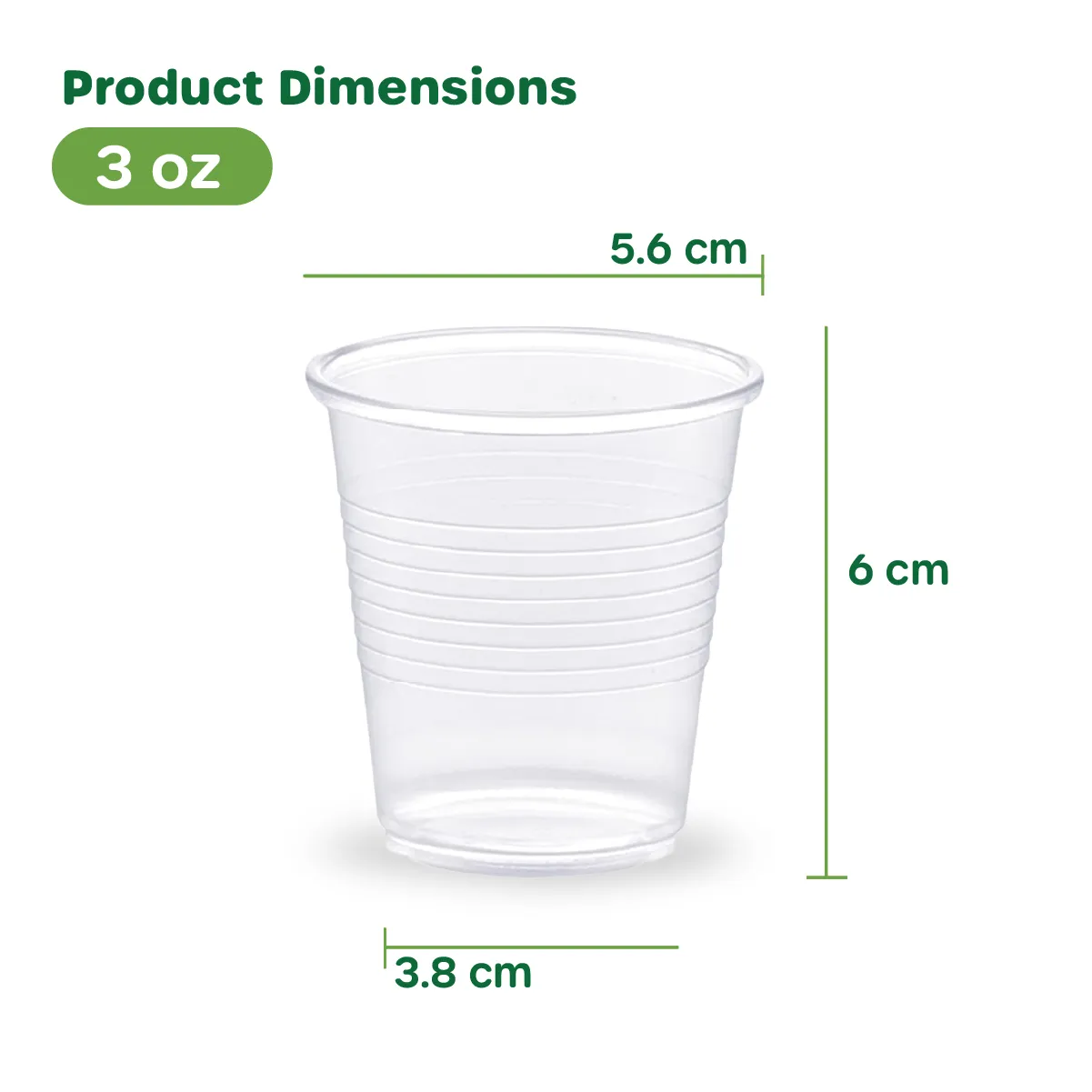 [Case of 2000] 3 oz. Clear Plastic Cups, Small Disposable Bathroom, Espresso, Mouthwash Polypropylene Cups