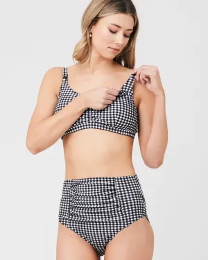 Check Nursing Bikini Black / White