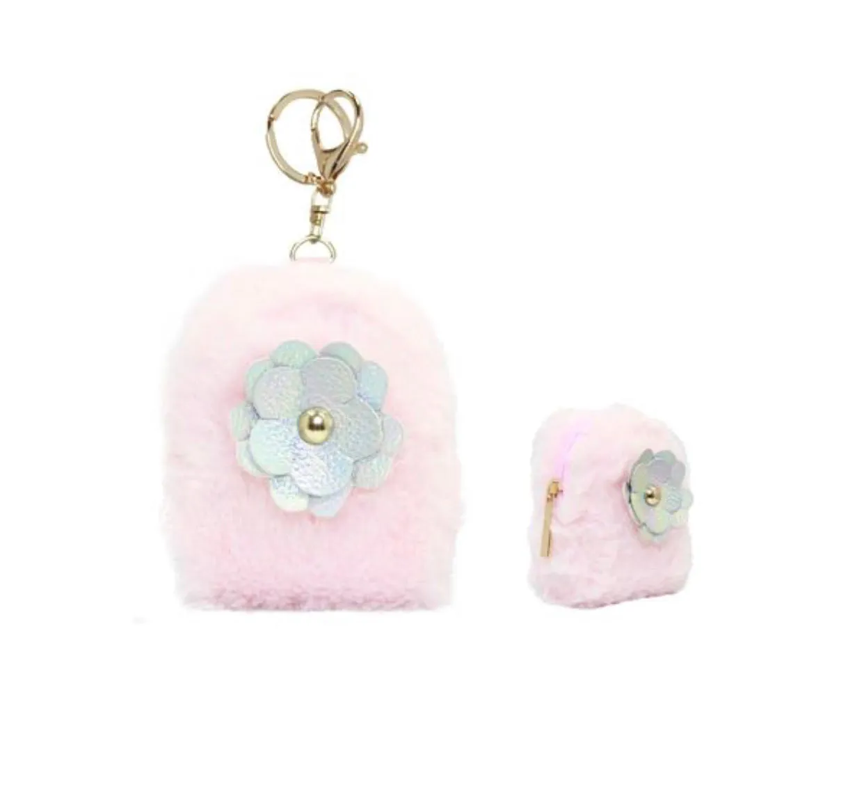 Childrens: Flower Coin Bag Keychains