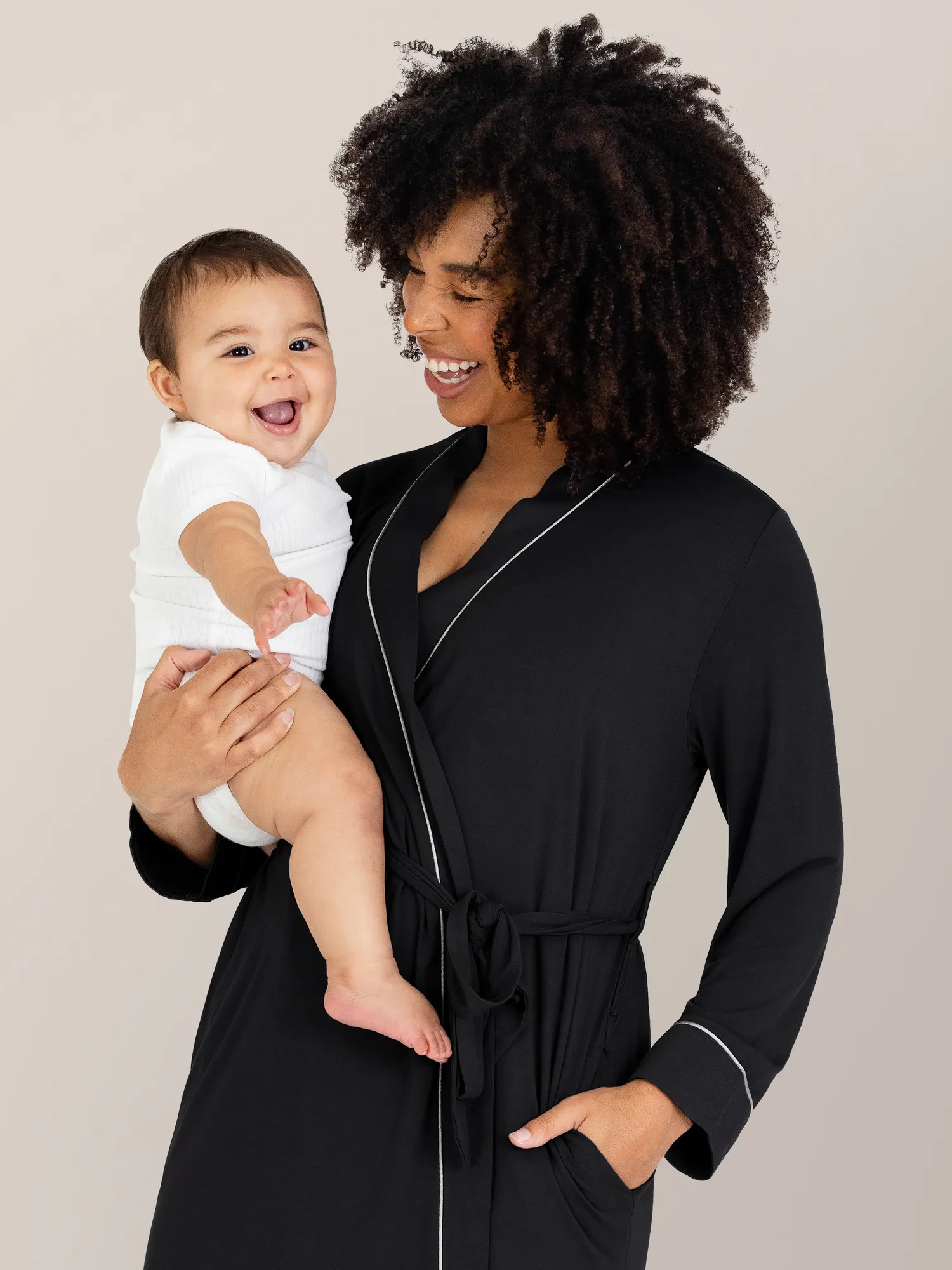 Clea Bamboo Robe | Black