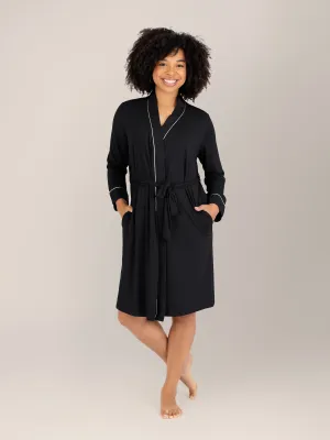 Clea Bamboo Robe | Black