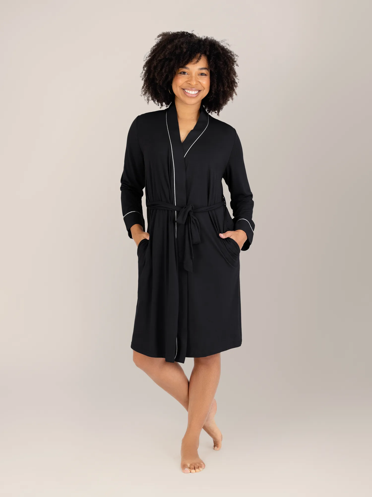 Clea Bamboo Robe | Black