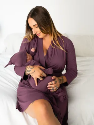 Clea Bamboo Robe | Burgundy Plum
