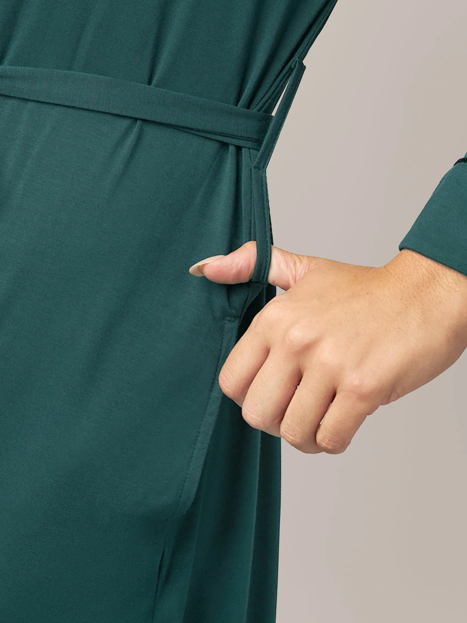 Clea Bamboo Robe | Evergreen