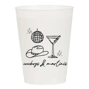 Cowboys and Martinis Frosted Cups