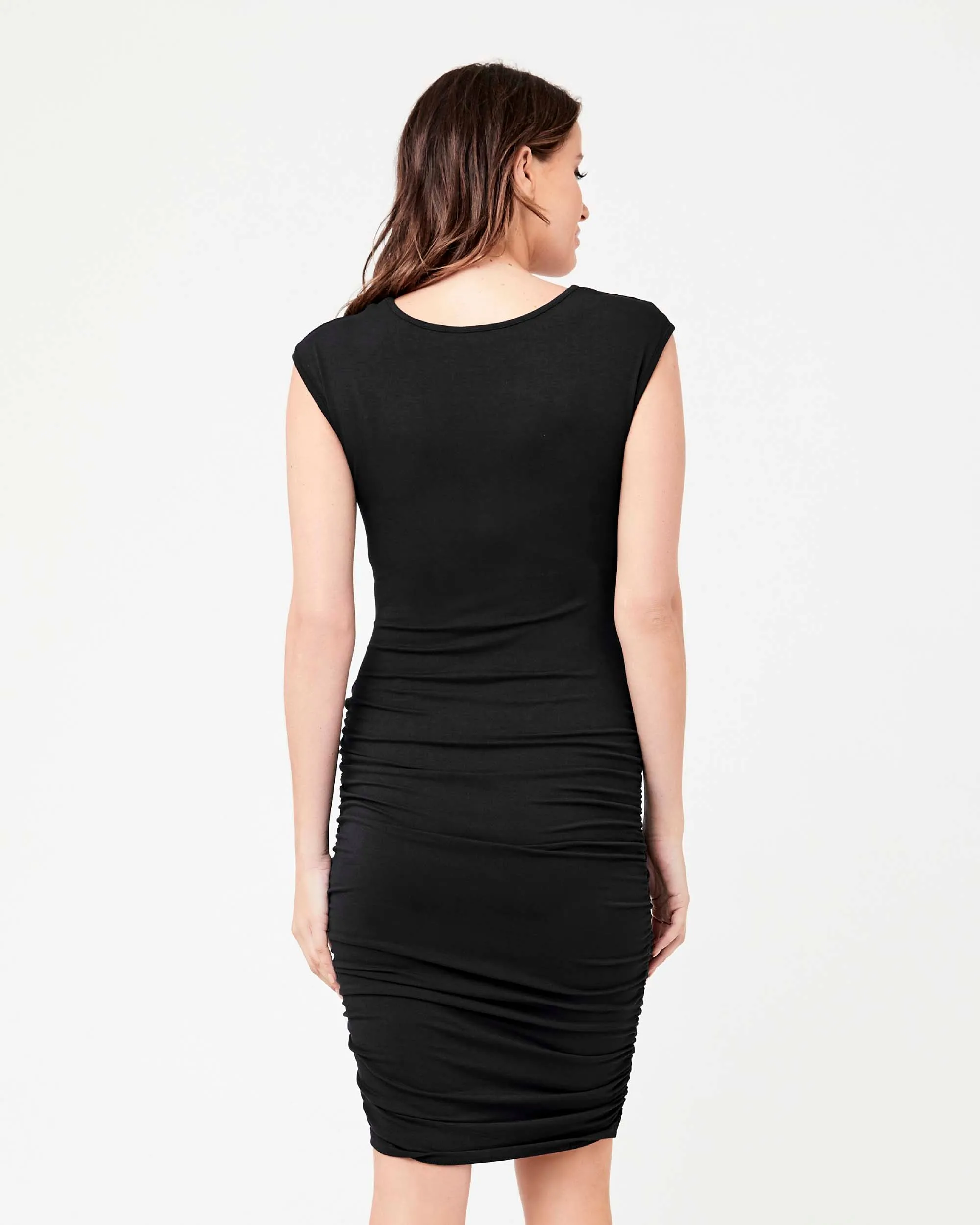 'Cross My Heart' Maternity Dress - Black