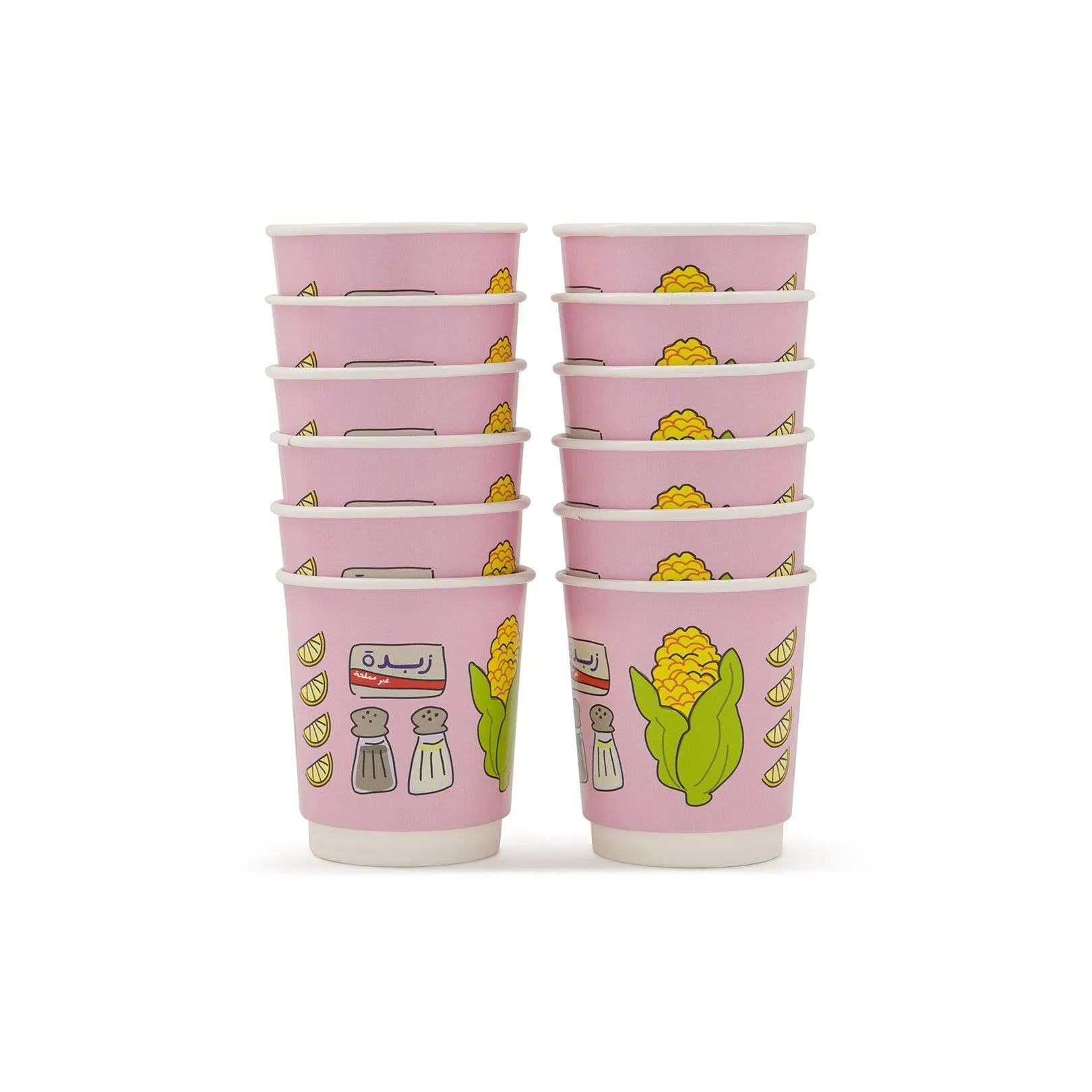 Double Paper Cups -Corn Pink-