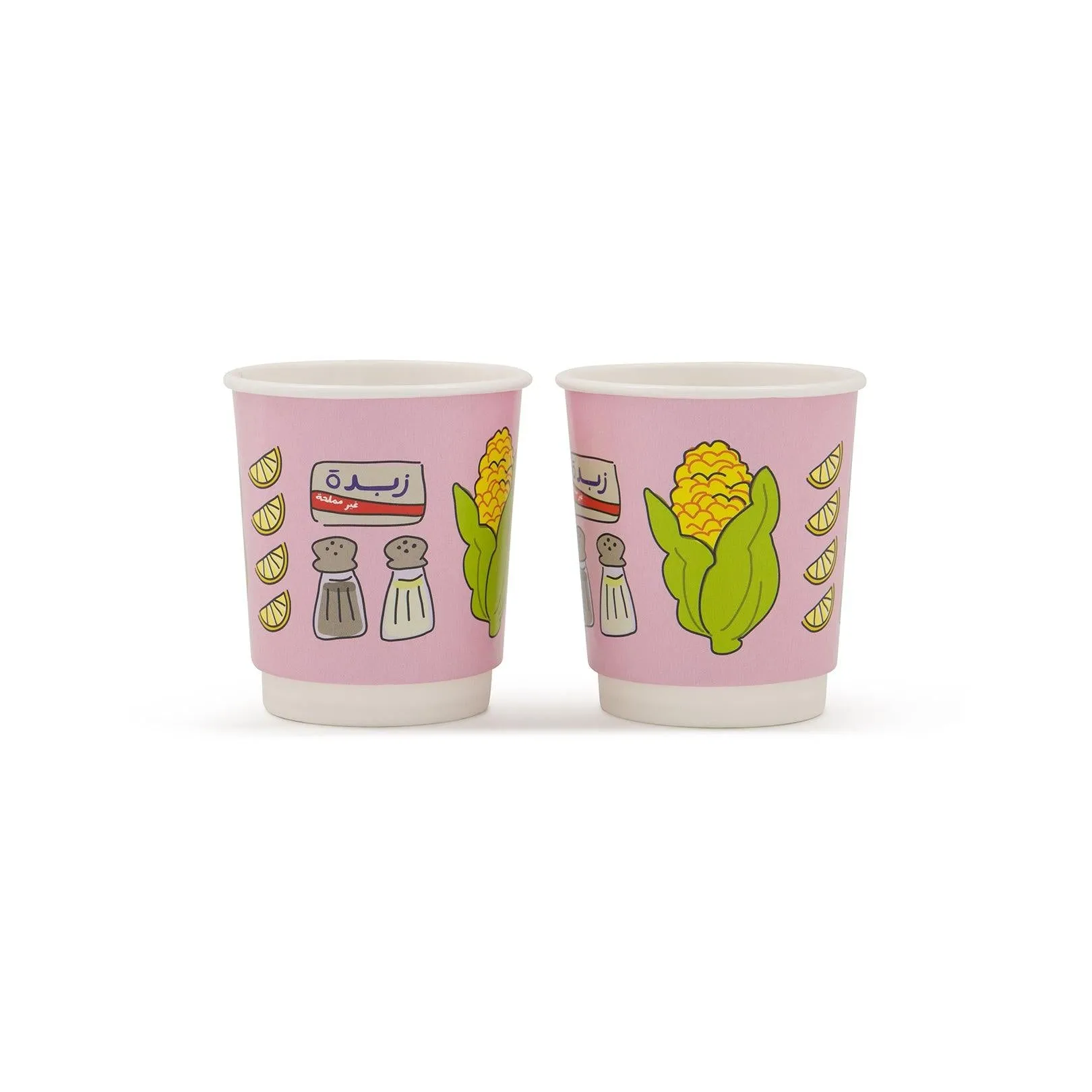Double Paper Cups -Corn Pink-
