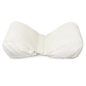 Faux-Leather Butterfly Baby Posing Pillow (White)