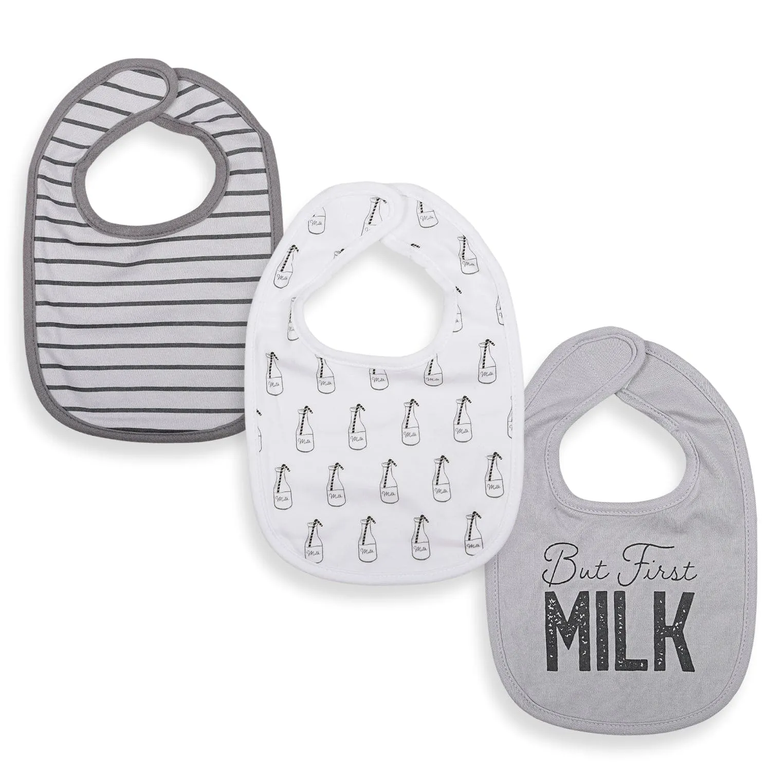 Feeding Bibs Pack Of 3 But First Milk Multicolour