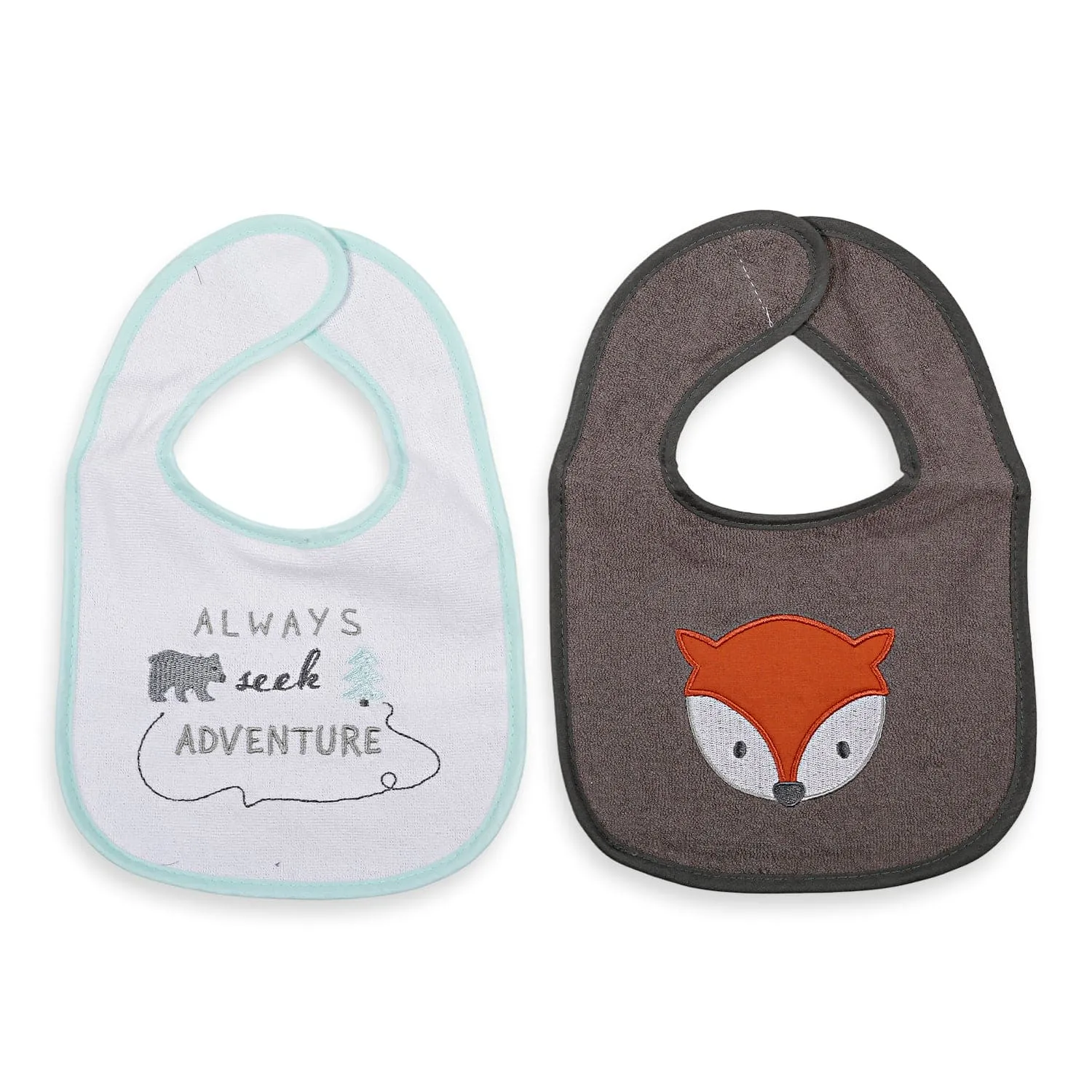 Feeding Bibs Pack Of 4 Adventurous Fox Multicolour