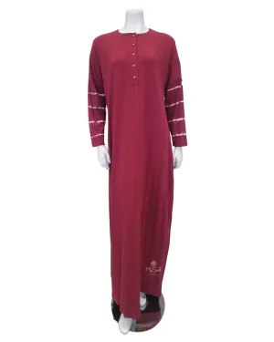 FW21N04A Berry Tie Dye Button Down Cotton Nightgown
