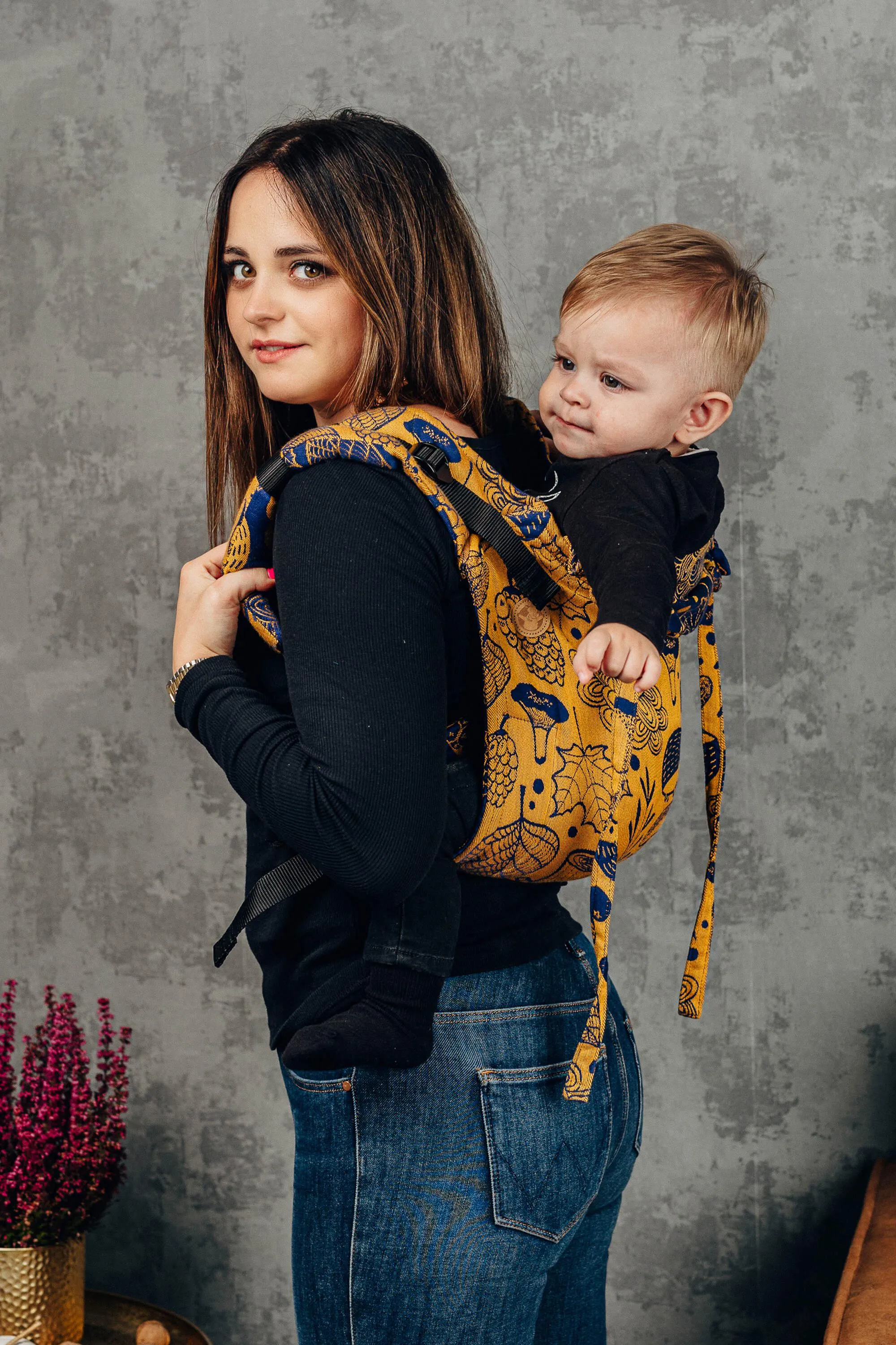 LennyLamb Onbuhimo Toddler size Under The Leaves Golden Autumn