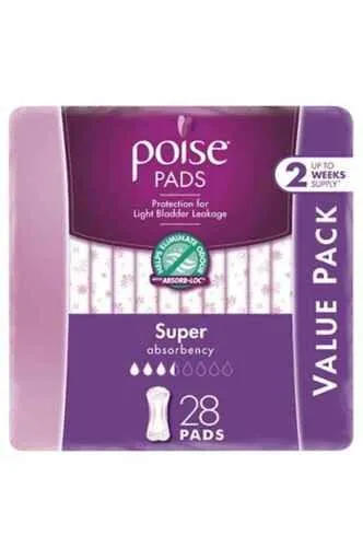Poise Pads Super 28 Pack