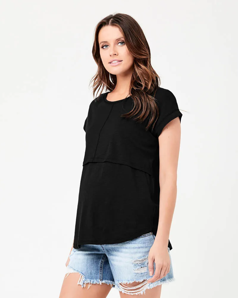 'Richie' Nursing Tee - Black