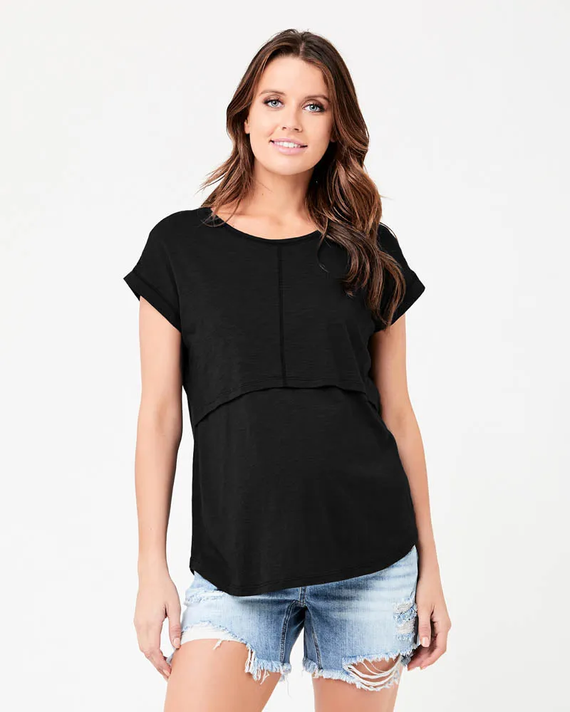 'Richie' Nursing Tee - Black