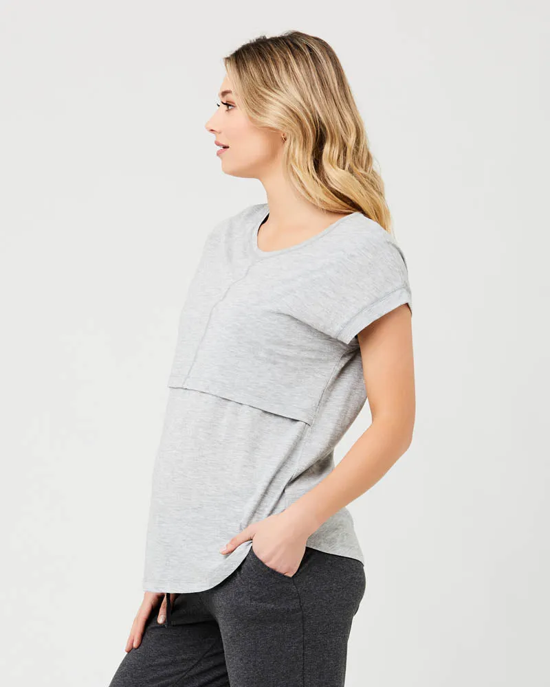 'Richie' Nursing Tee - Grey Marle