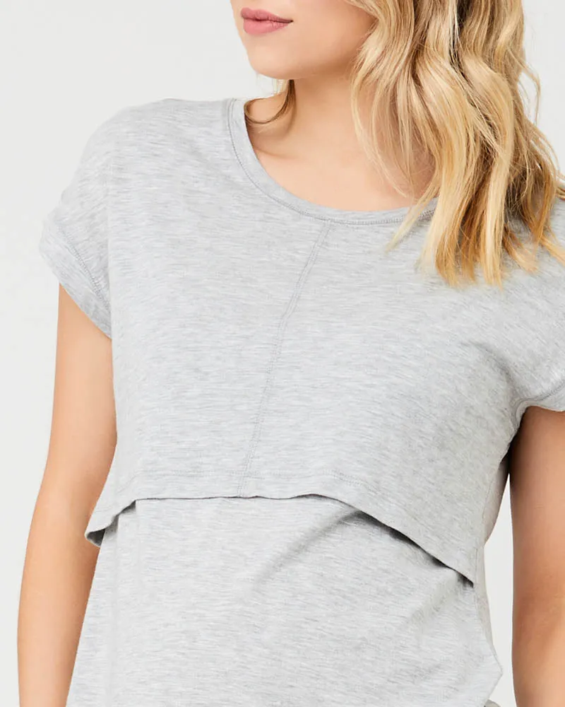 'Richie' Nursing Tee - Grey Marle