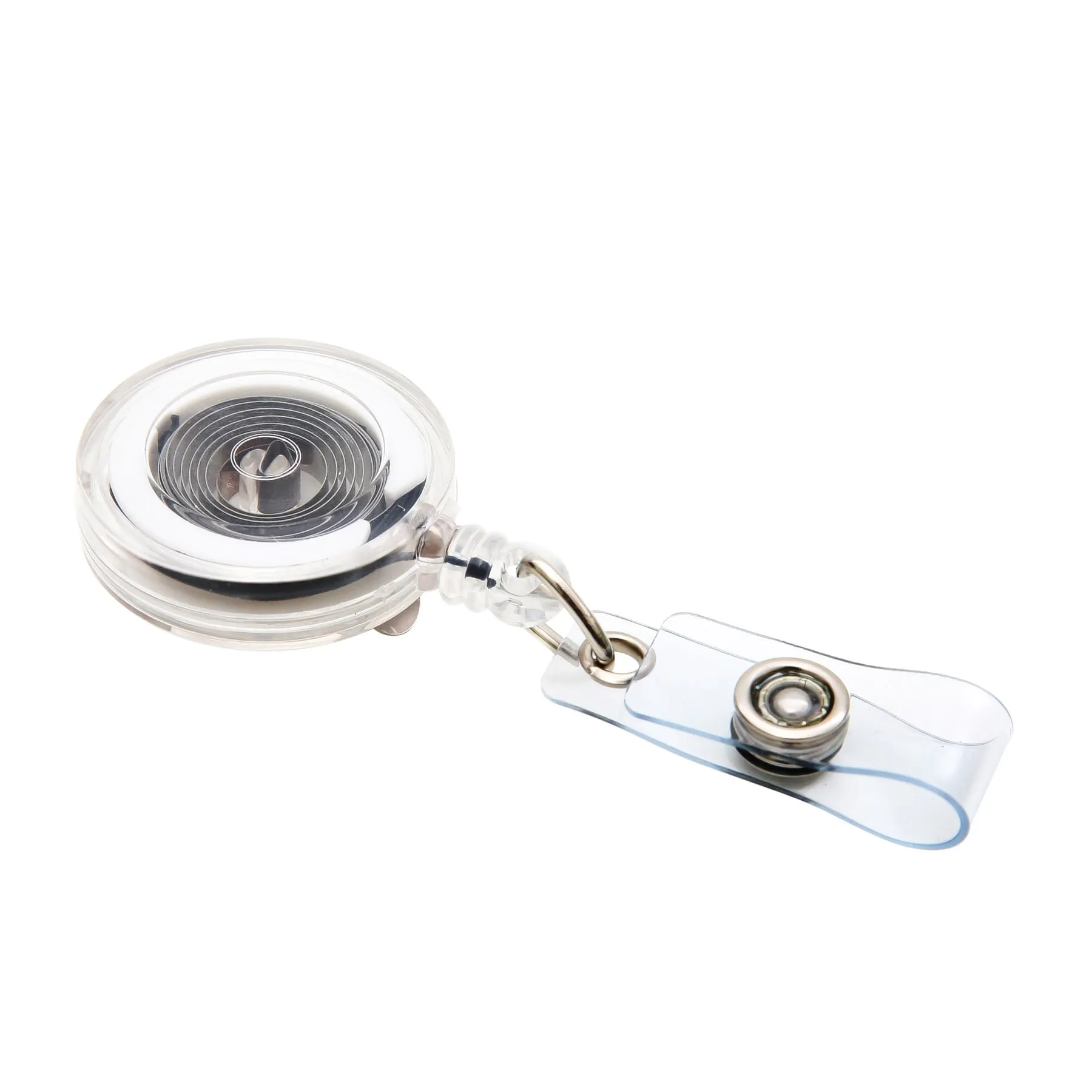 SICURIX Standard ID Badge Reel Round Belt Clip Strap CLEAR (68851)