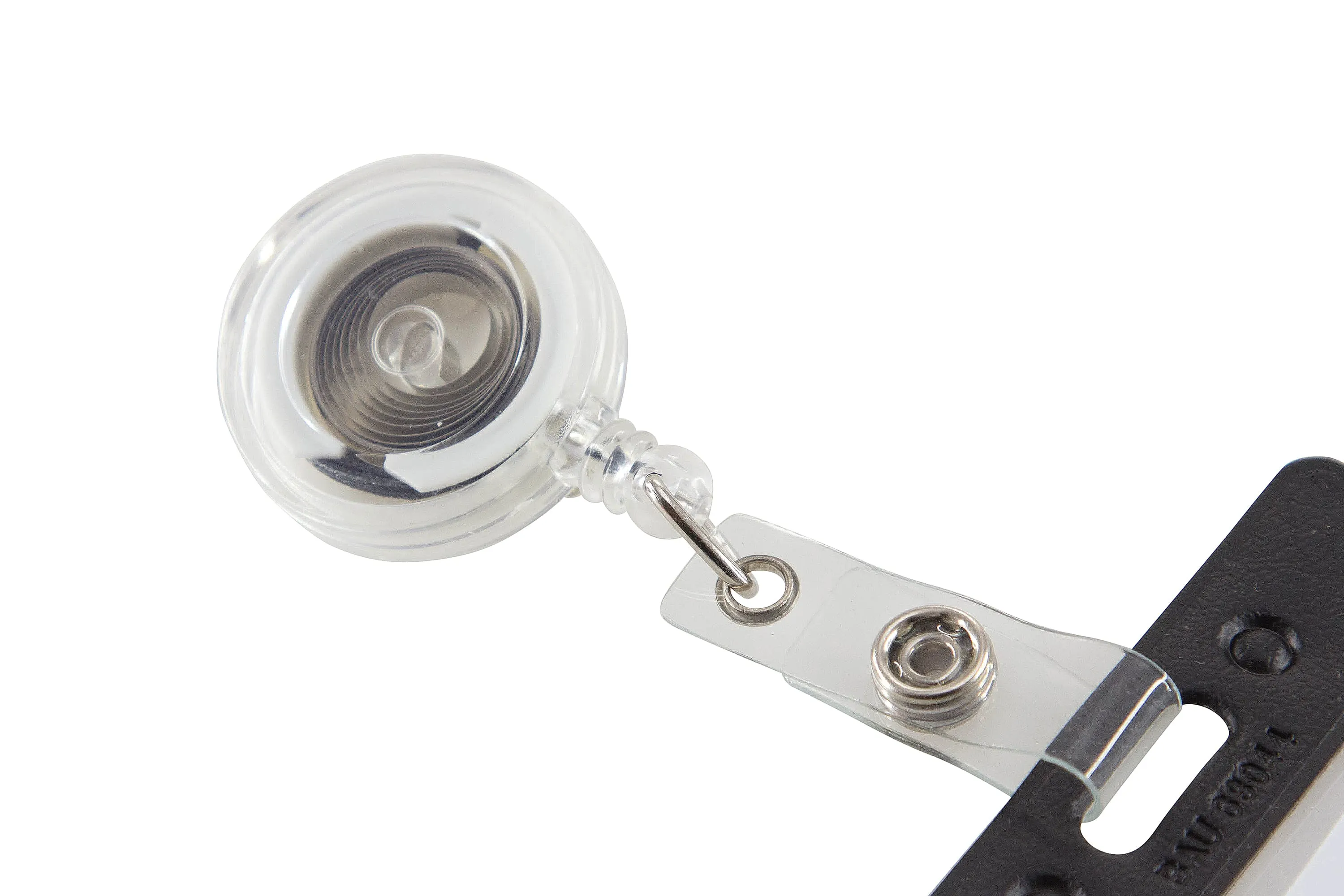 SICURIX Standard ID Badge Reel Round Belt Clip Strap CLEAR (68851)