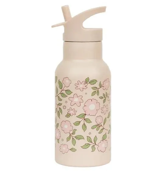 Stainless Steel Drink Bottle: Blossoms Pink