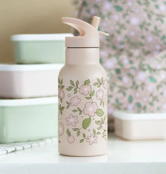 Stainless Steel Drink Bottle: Blossoms Pink