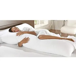 The Cushion Company TCC Microfiber Body Pillow for Side Sleepers, 20x54 inch, White, Polycotton & Microfiber, Pack of 1