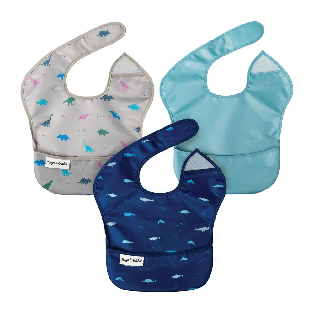Tiny Twinkle 3-Pack Mess-Proof Easy Bibs Set