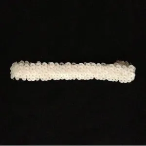 White Sequin Elastic Stretchy Headband - Baby / Kids