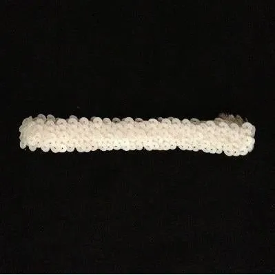 White Sequin Elastic Stretchy Headband - Baby / Kids