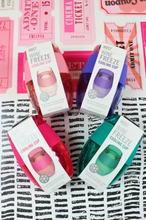 Wine Freeze Cooling Cups - 4 Colors